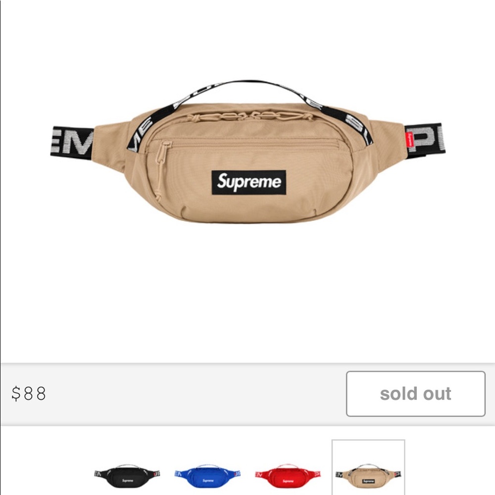 Supreme waist Bag Tan
